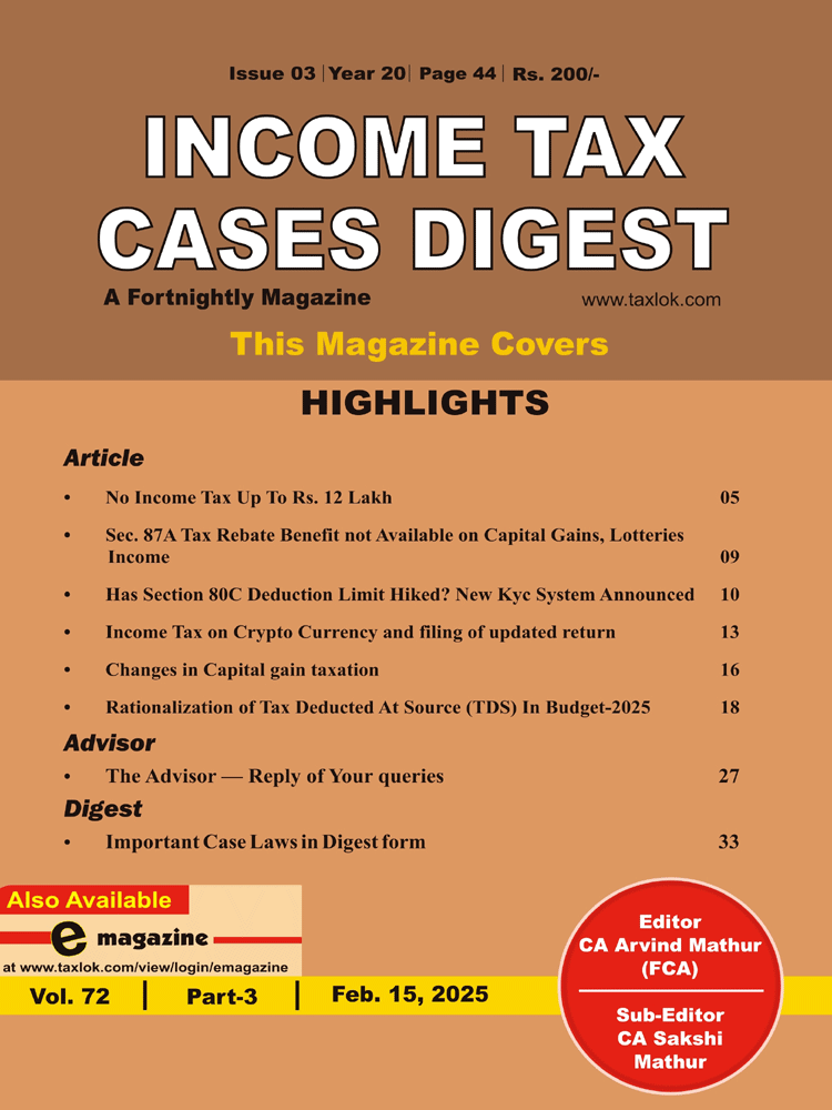 Income-Tax Cases Digest Magazine Cover