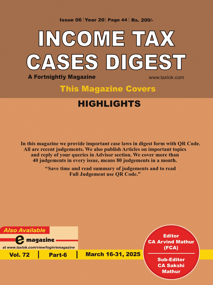 Income-Tax Cases Digest Magazine Cover