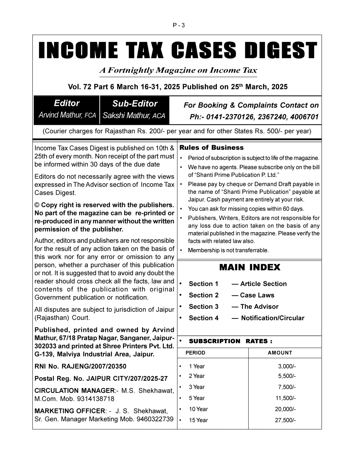 Income-Tax Cases Digest Magazine Page 1