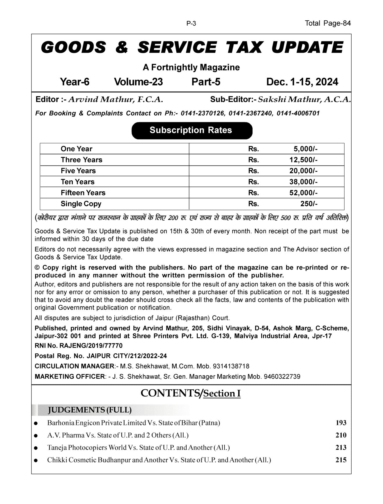 GST-Tax Update Magazine Page 1