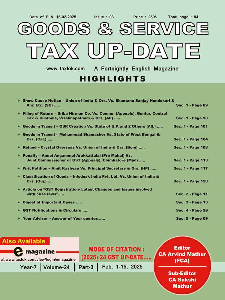 GST-Tax Update Magazine Cover