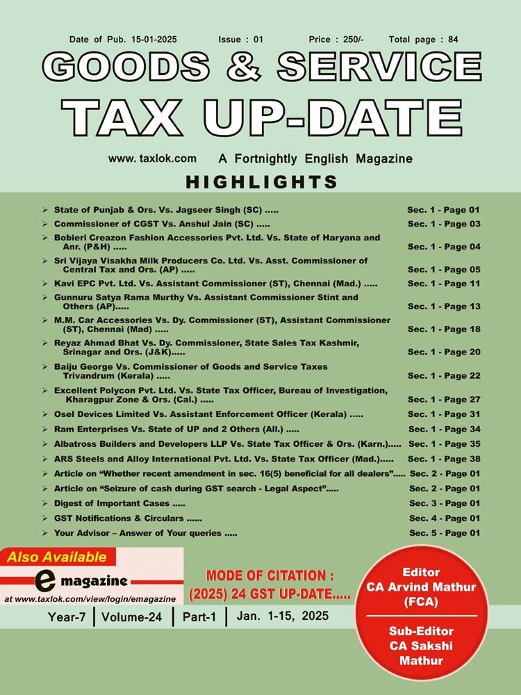 GST-Tax Update Magazine Cover