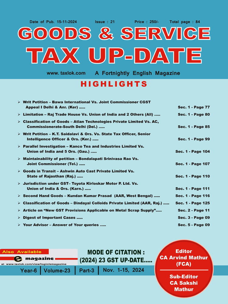 GST-Tax Update Magazine Cover