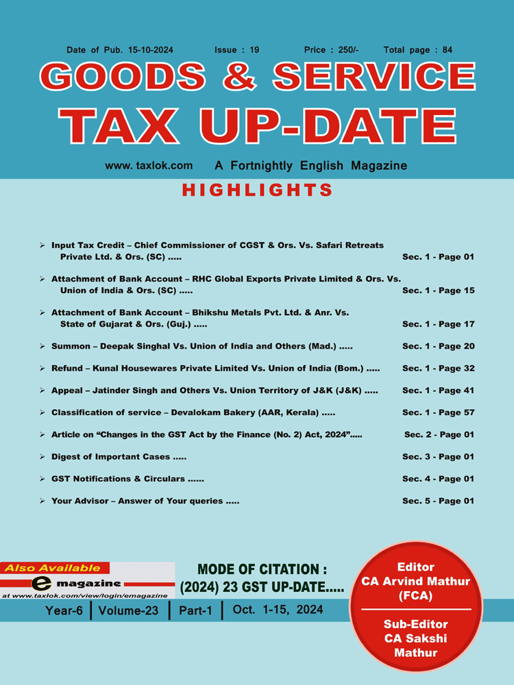 GST-Tax Update Magazine Cover